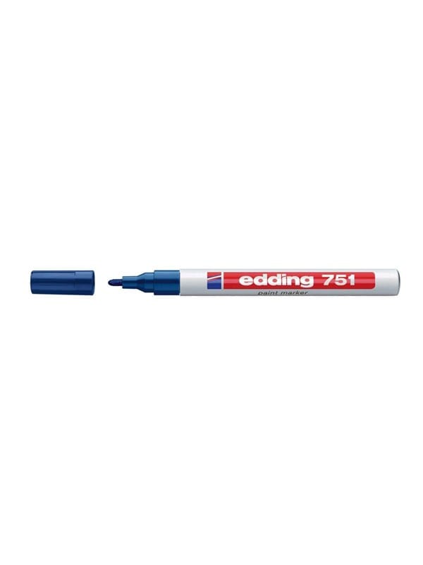 Rotulador Edding Punta Fibra 751 Azul Punta Redonda 1-2 Mm (pack De 10 Uds.)