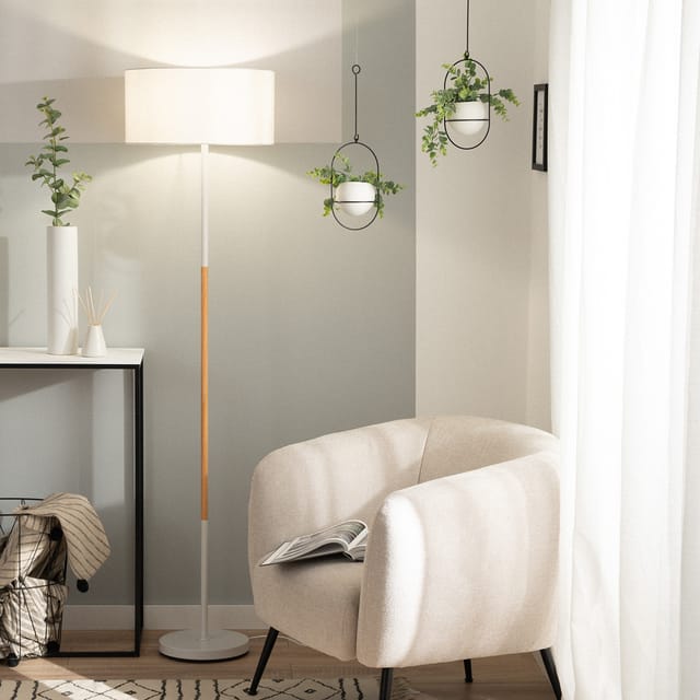 Stehlampe Aus Metall Wifi Mit Dimmer Silinda Weiß