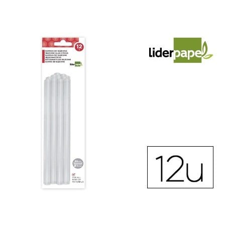 Barras Termofusible Liderpapel 7 Mm De Diametro X 200 Mm De Alto Blister De 12 Unidades