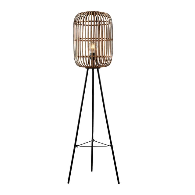 Tripod Stehlampe 'canyana' Aus Holz Für Wohnzimmer & Esszimmer Von Lindby