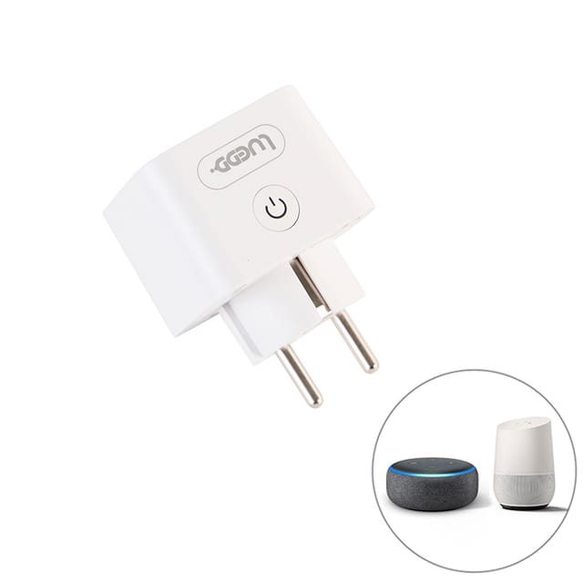 Qazqa Intelligenter Eu-stecker Mit Energiezähler Und Timer