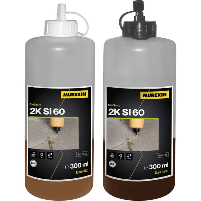Murexin Gießharz 2k Si 60 600ml 2k-harz Gießharz Schnellspachtel Klebemasse, Rasch Härtend, Geruchsarm, Universell Einsetzbar