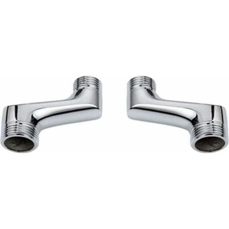 Exzentrische Duscharmatur Mit Verstellbarem Schwenkarm Aus Verchromtem Messing, 1/2" Auf 3/4" Reduzierstück