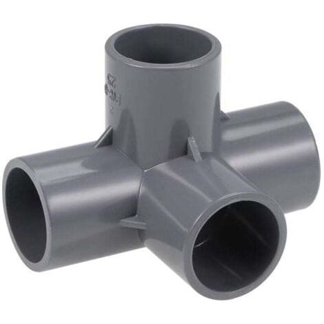 Ulisem Set Mit 2 Hochwertigen Pvc-4-wege-eckverbindern Für Möbel, 25 Mm, Grau