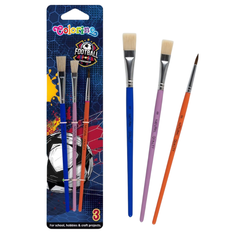 Colorino Fußball-schulpinsel, 3-teiliges Set