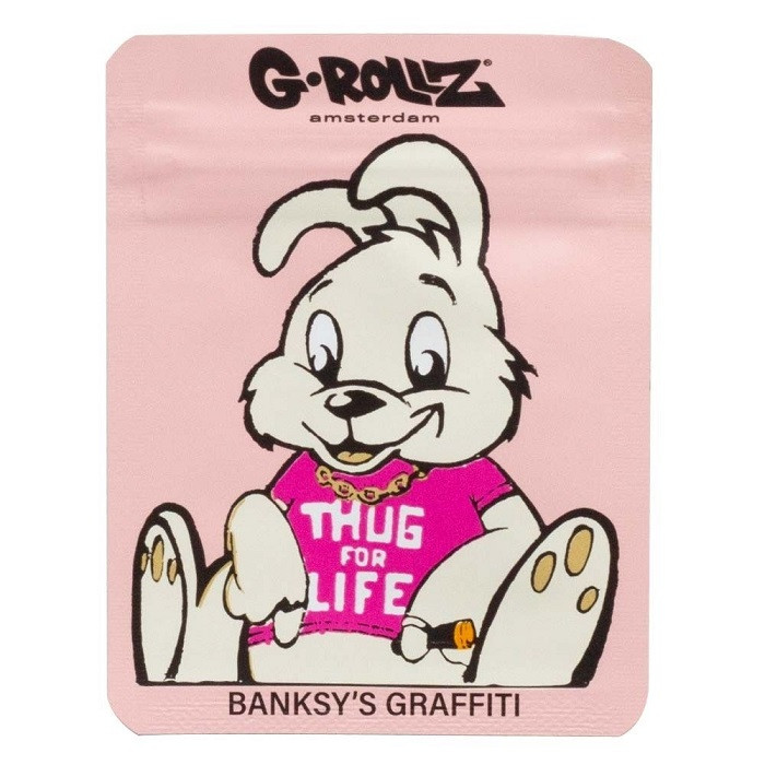 Banksys „thug For Life“ Pinker 65x85mm Ziplock-beutel