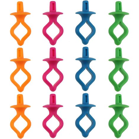 Spulenclips, Spulenhalterclips, Garnhalterclips, Spulenstützclips, 12-teilige Silikon-garnrollenclips