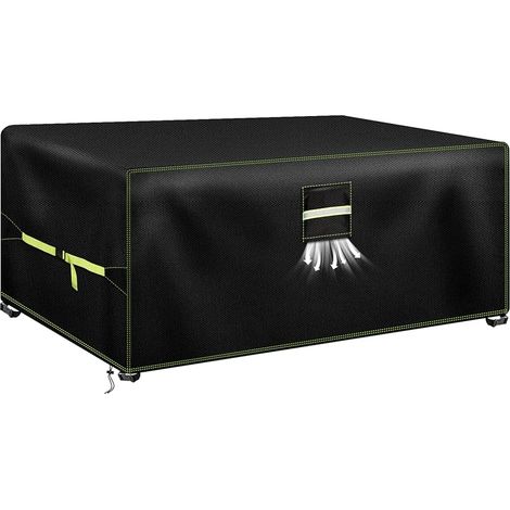 Gartentischabdeckung, Möbelabdeckung Aus 600d Oxford-gewebe, 170 X 95 X 71 Cm, Gartenmöbelplane Mit Belüftungsgittern, Wasserdicht, Winddicht, Uv-beständig