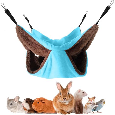Hängematte Für Meerschweinchen, Hängematte Für Kleintiere Wie Ratten, Weich Und Bequem, Doppellagige Konstruktion Für Chinchillas, Kaninchen, Hamster Und Andere Kleintiere