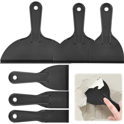 Flintronic Kunststoffspatel, Kittmesser, Farbschaber, Gipsspachtel, Kunststoffspatel Zum Entfernen Von Etiketten, Klebstoff, Farbe Und Aufklebern – 1,5/2/3/4/6/8 Zoll