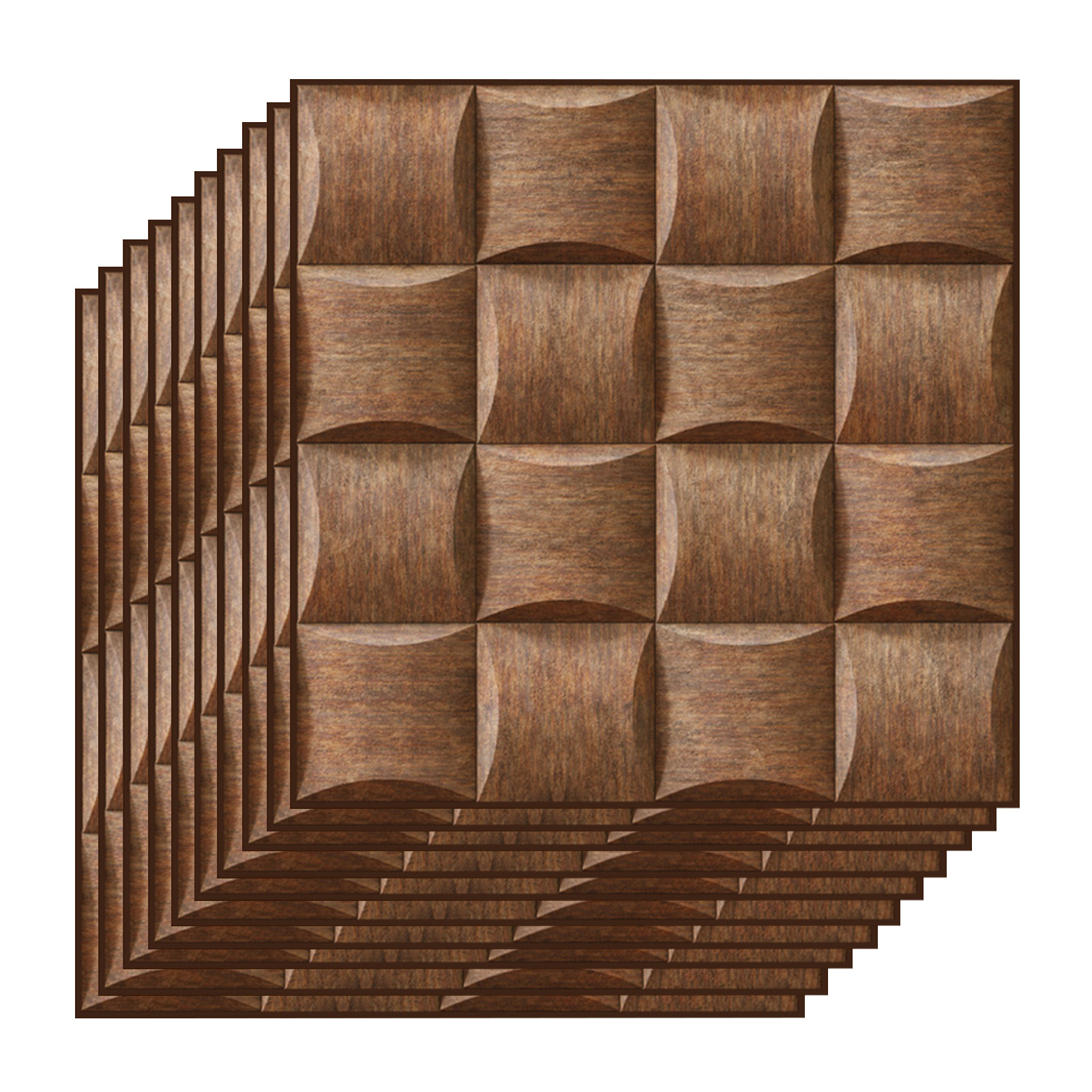 Schokoladenfarbene 3d-klebetapete, Wasser- Und Feuchtigkeitsbeständig, Abnehmbar Und Einfach Anzubringen, Aus Pvc, Für Wohnzimmer, Badezimmer, Küche Oder Arbeitsplatte.