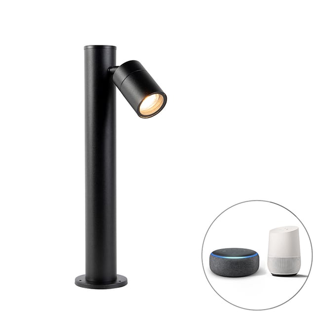 Smarte Außenlampe Schwarz 45 Cm Verstellbar Inkl. Wifi Gu10 - Solo