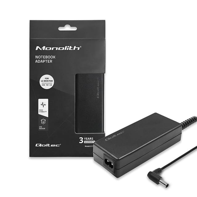 51774 Netzteil Für Lg Monitor 25w 1,3a 19v 6,5 4,4 + Netzkabel - Qoltec
