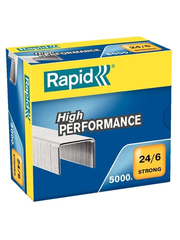 Rapid Strong 24/6 - Heftklammern (verzinkt, Heftkapazität: 30 Blatt, Packung De 5000 St.)