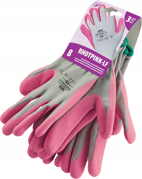 Rhotpink-lf Beschichtete Gartenhandschuhe Größe 7