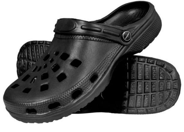 Clogs Mit Fersenriemen Schwarz 40