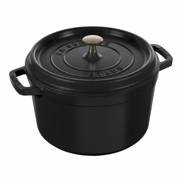 Cocotte Staub Cocotte Haute Gusseisen 24 Cm Schwarz