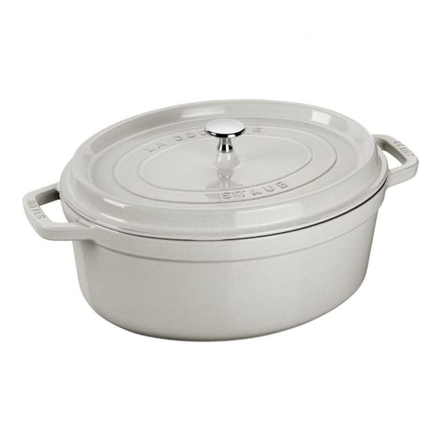 Staub Schmortopf Aus Gusseisen 31 Cm Trüffelweiß