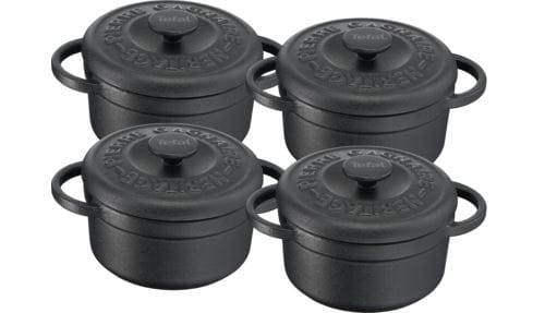 Tefal Mini Cocottes Set Aus Gusseisen Schwarz 0,3l