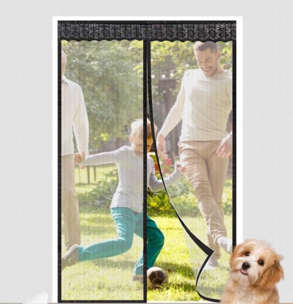 Serbien – Magnetisches Moskitonetz Für Türen Und Fenster 90 X 210 Cm – Einfache, Werkzeuglose Montage – Automatischer Verschluss Mit Magnetstreifen – Polyesterfaser