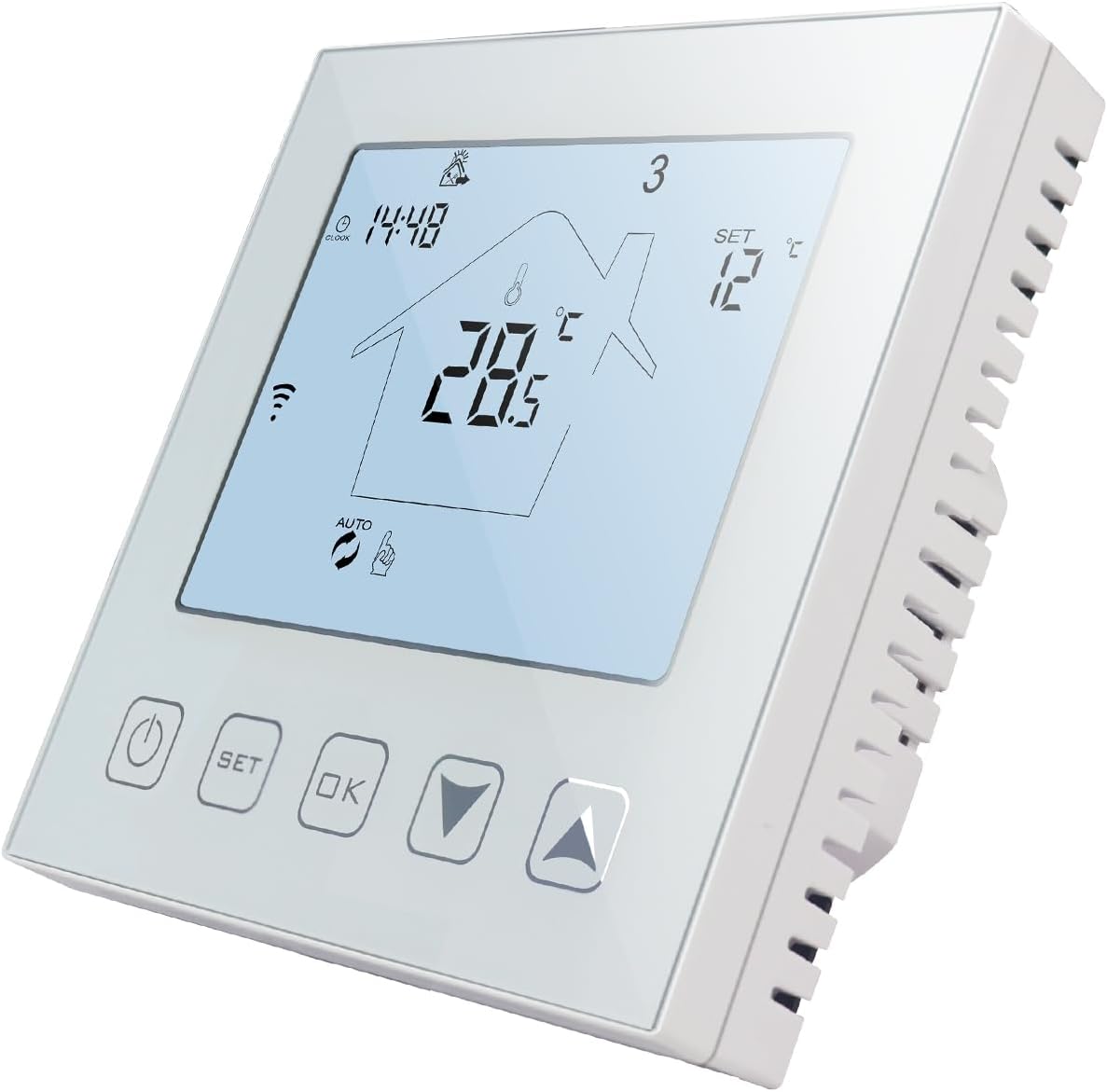 Mit Wifi Verbundener Thermostat Für Elektrische Fußbodenheizung 16 A Mit Sonde, Kompatibel Mit Alexa, Programmierbarer Raumthermostat Für Elektrische Fußbodenheizung 220 V