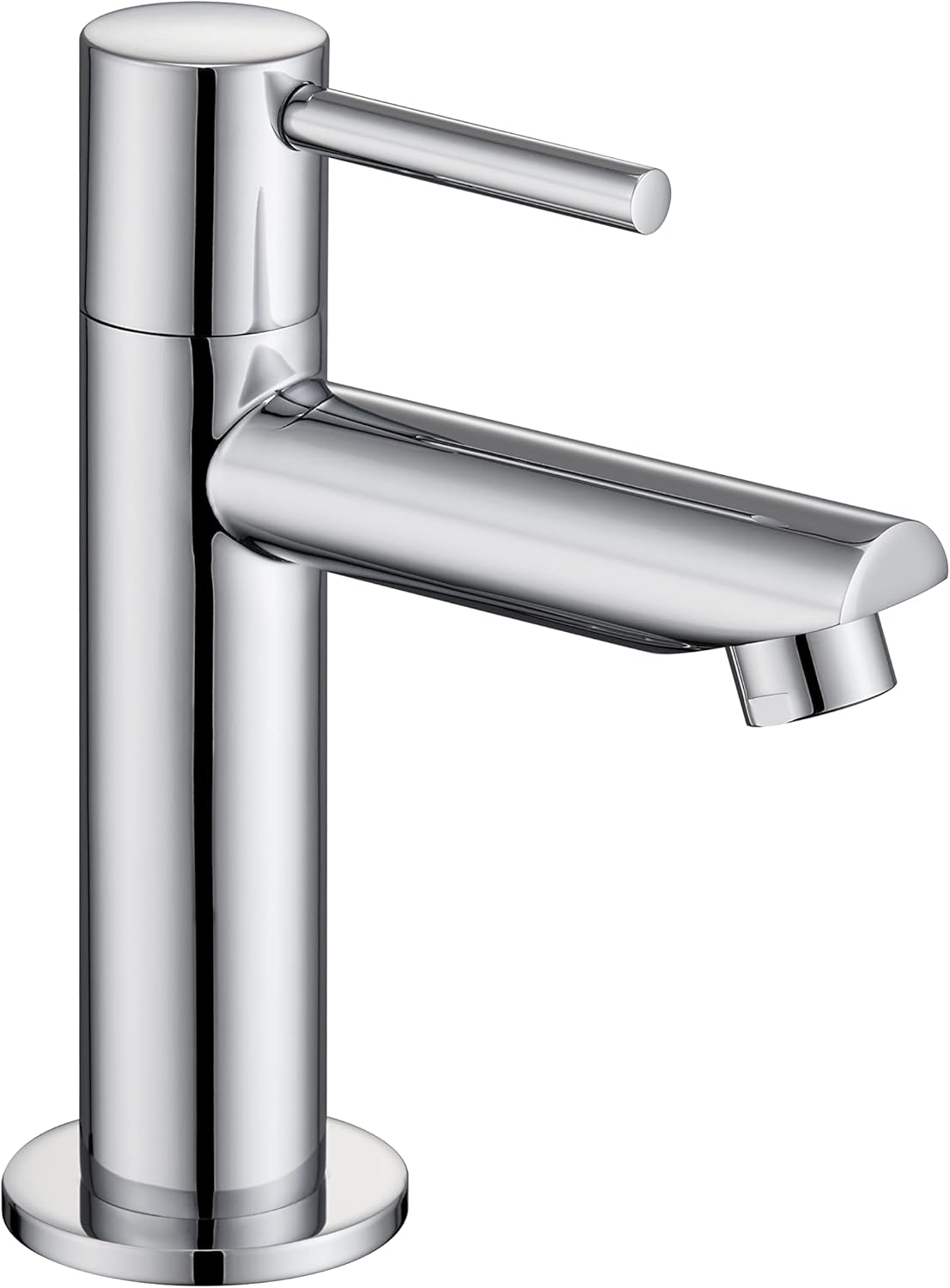Kaltwasser-waschtischarmatur – Verchromte Metalloberfläche – Hochwertiger Luftsprudler Für Einen Sanften Strahl – Höhe 142,5 Mm – Betriebsdruck 0,5–5 Bar – Bares