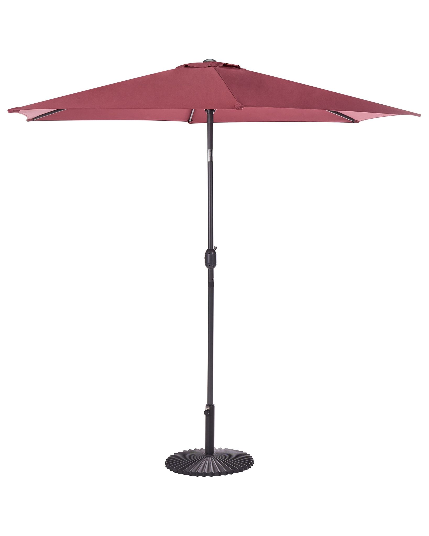 Beliani - Sonnenschirm Rot Polyester Aluminium ⌀ 270 Cm Winddach Garten Terrasse Balkon