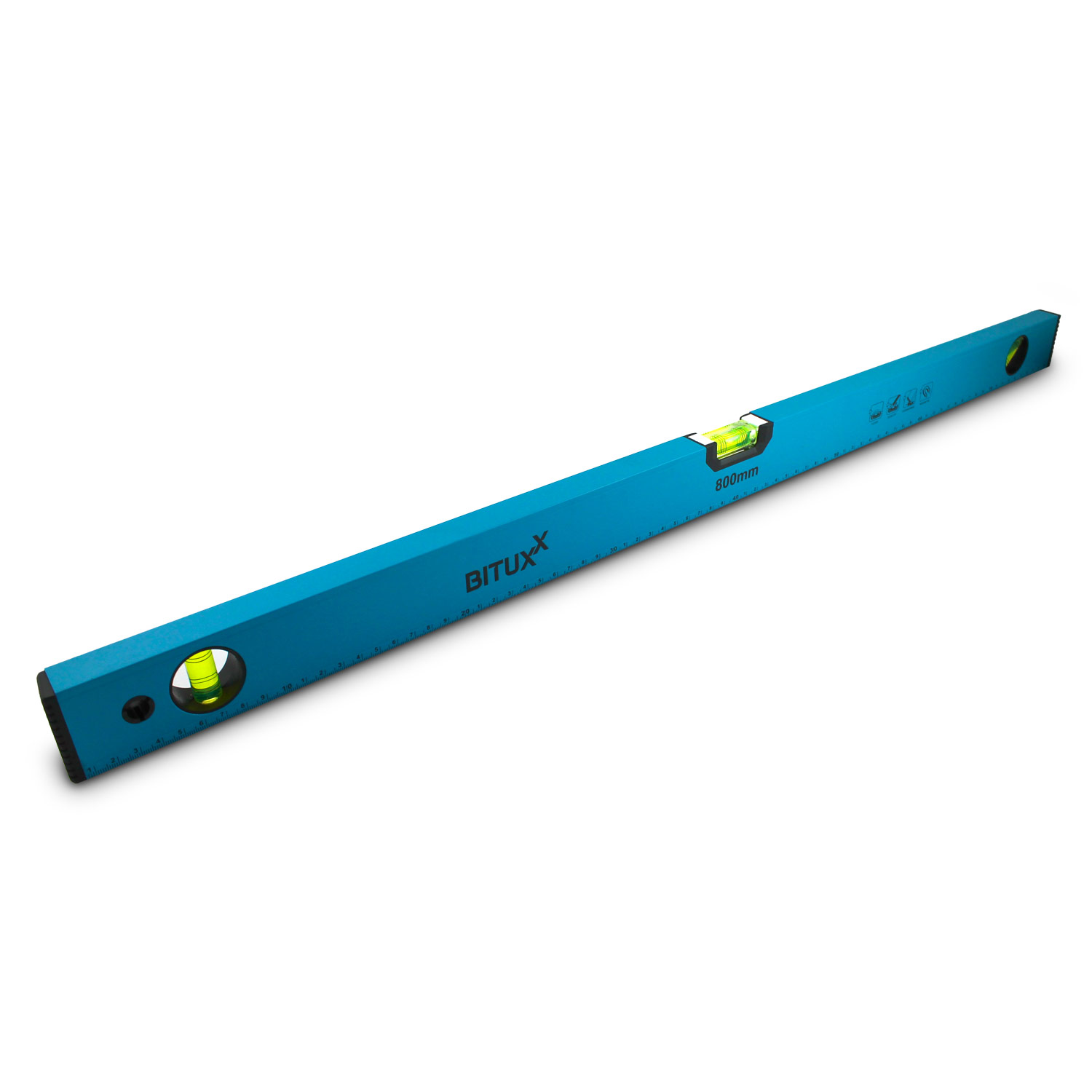 Bituxx - Wasserwaage Magnetisch Magnetwasserwaage Wasserwage Richtwaage Messwaage Bauwaage 3 Libellen Aluminium 80cm