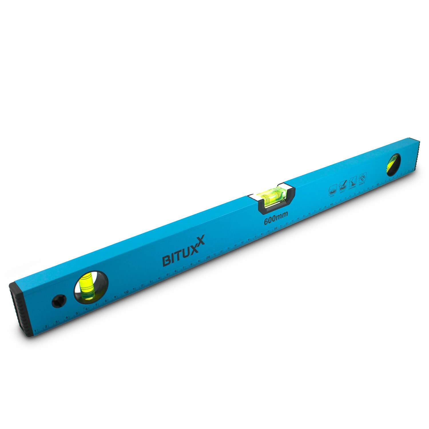 Bituxx - Wasserwaage Magnetisch Magnetwasserwaage Wasserwage Richtwaage Messwaage Bauwaage 3 Libellen Aluminium 60cm