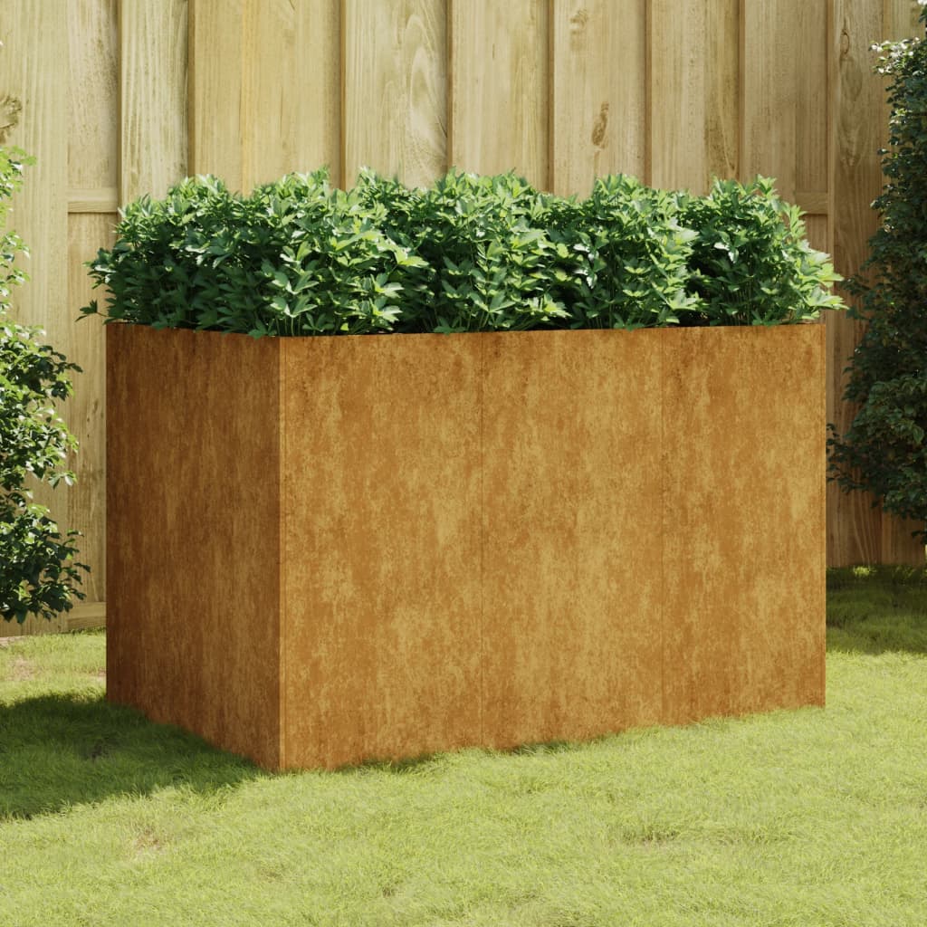 Hochbeet，blumenkasten，pflanzkasten Balkon, Terrasse, Garten 120x80x80 Cm Cortenstahl Vmec126230