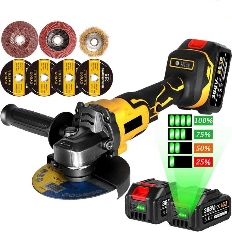 Bürstenloser Winkelschleifer Für Makita, Akku-schlagschleifer, 3 Variable Geschwindigkeiten, 18 V, M14, 125 U/min, 10000 Mm