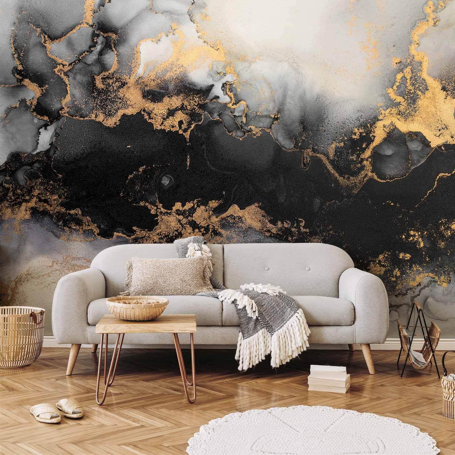 Tapete Artgeist Gold Explosions Gold 150 Cm X 105 Cm