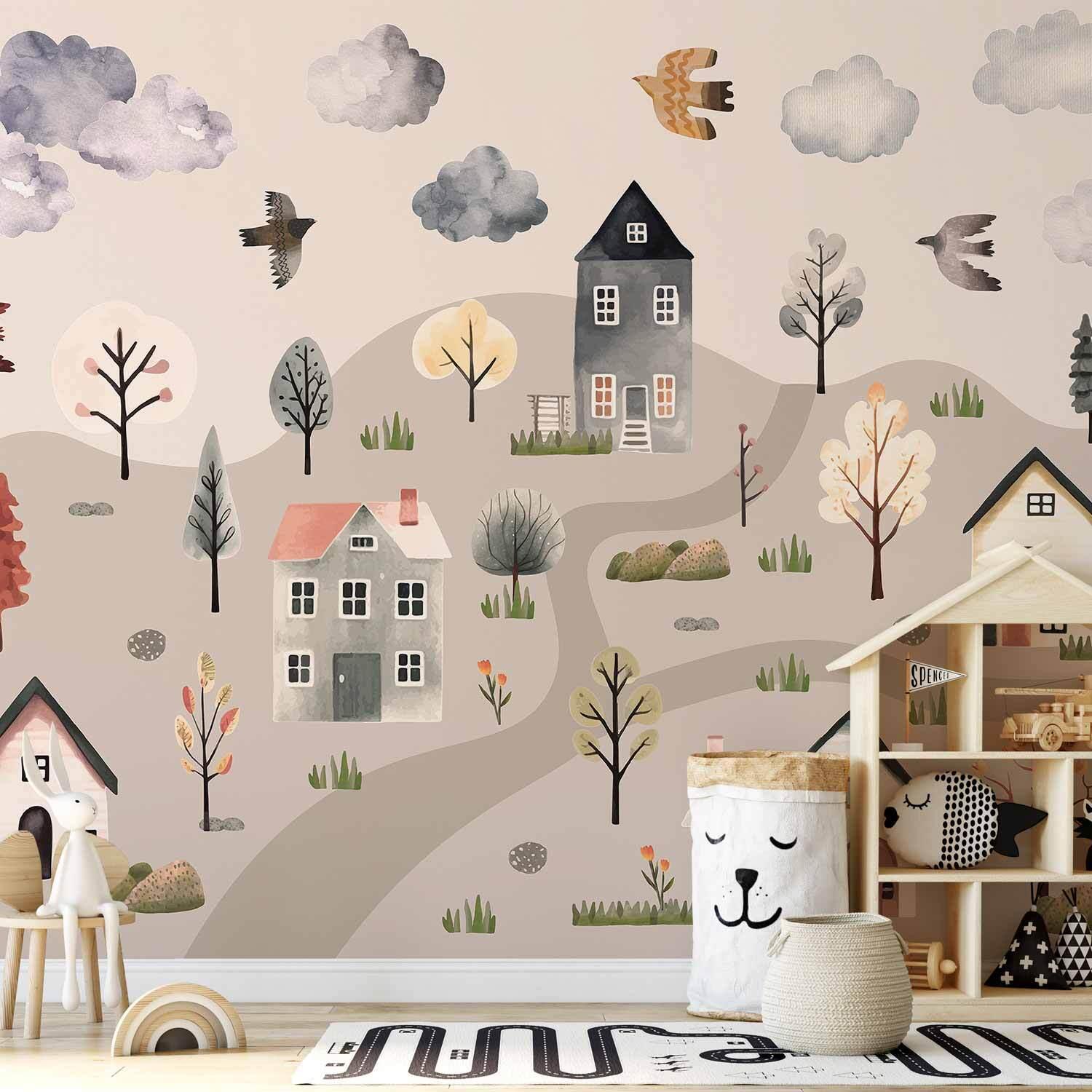 Tapete Artgeist Scandinavian Valley Pastell 350x245 Cm
