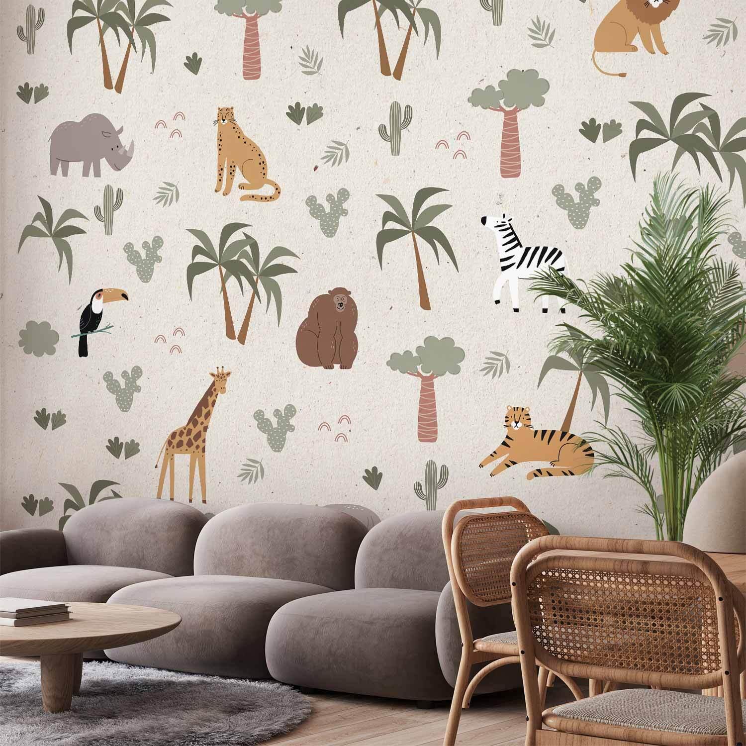 Tapete Artgeist Afrikanische Komposition Bunt 350x256 Cm