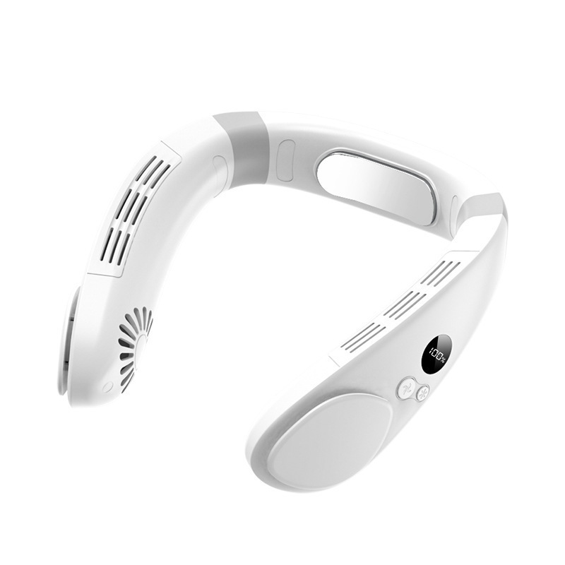 Tragbarer, Wiederaufladbarer Und Leiser Nackenventilator Mit 4000-mah-akku – 3 Einstellbare Geschwindigkeitsstufen – Ergonomisches Design Für Optimalen Komfort