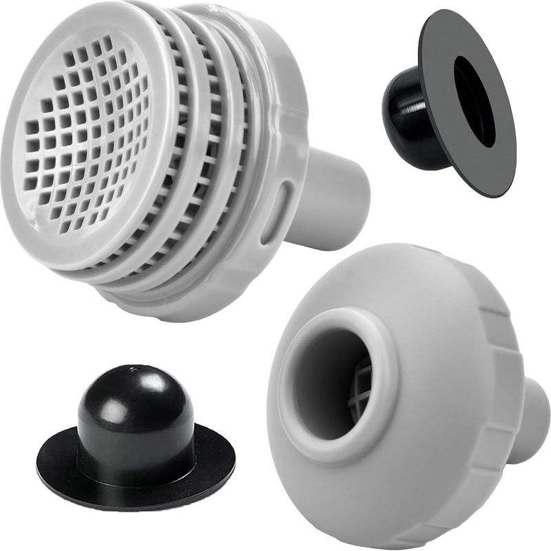 Ersatzteilset Für Wasserzulauf Und -ablauf Von Aufstellpools, Ersatzteile Für Intex/coleman/bestway Poolzubehör (1 Set)