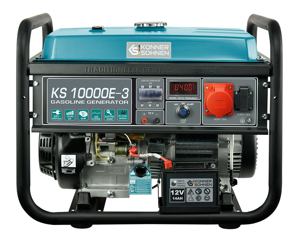 Könner&söhnen - Ks10000e-3 Stromerzeuger Generator Benzin Notstrom 18 Ps 4-takt Mit E-starter