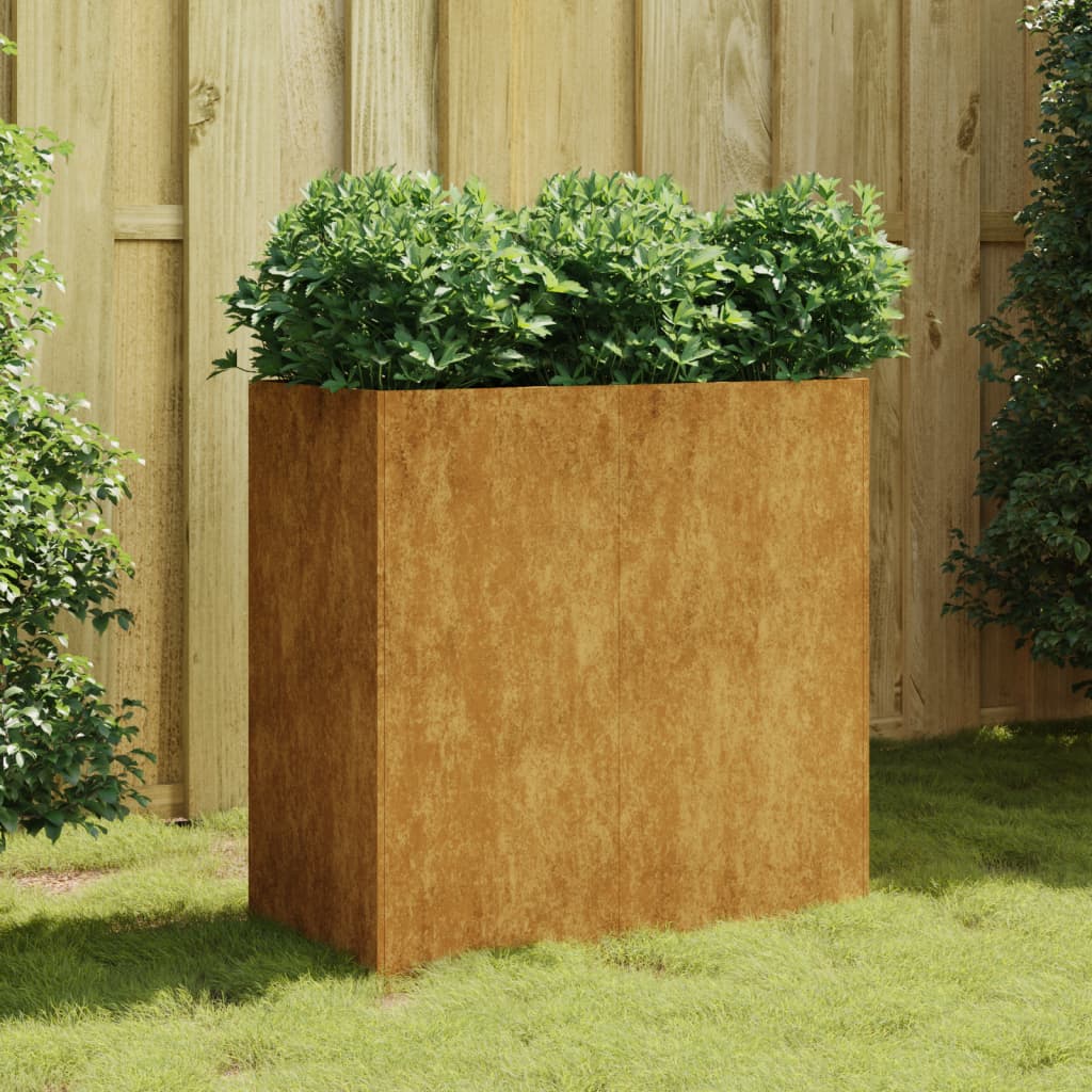 Pflanzkübel，blumenkasten，pflanzkasten 80x40x80 Cm Cortenstahl Vmec667334 Bonnevie