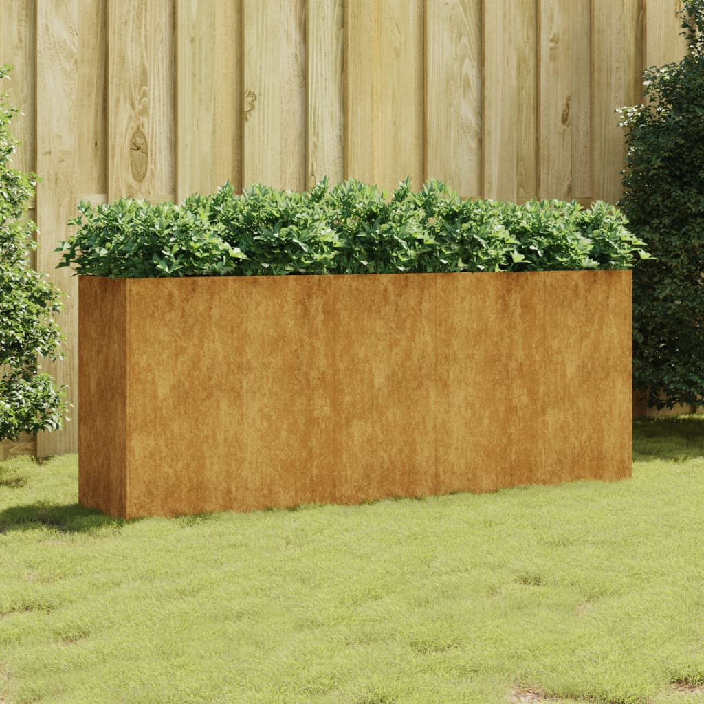 Maison Chic - Hochbeet,blumenkasten,pflanzkasten Balkon, Terrasse, Garten 200x40x80 Cm Cortenstahl Vmec431908 Bonnevie