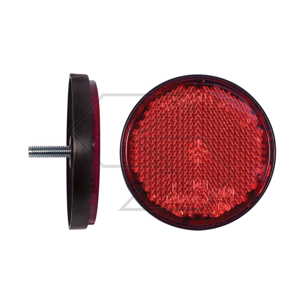 Roter Rundreflektor Di 60 Mm Schraubkupplung Für Anhänger A08503