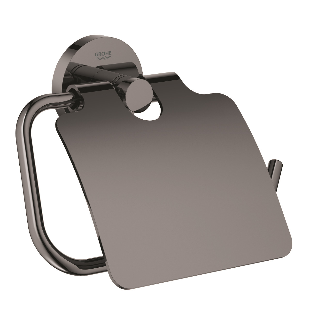 Grohe Essentials Wand-toilettenpapierhalter Aus Metall Mit Versteckten Befestigungen, Hartgraphit (40367a01)