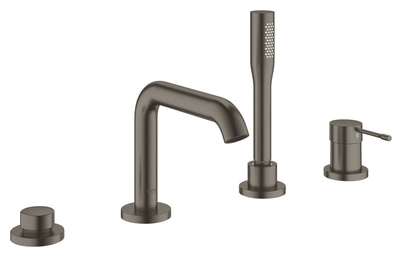 Grohe Essence Facade Für 4-loch-einzelbedienungs-kombi Montage Mit Oder Ohne Rahmen Hard Graphite Gebürstet (19578al1)