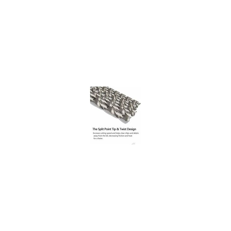 Ikodm – 8-teiliges Set Verlängerter Spiralbohrer – Hss 4241 Stahl – 200 Mm Länge – Zum Bohren Von Stahl, Aluminium Und Holz