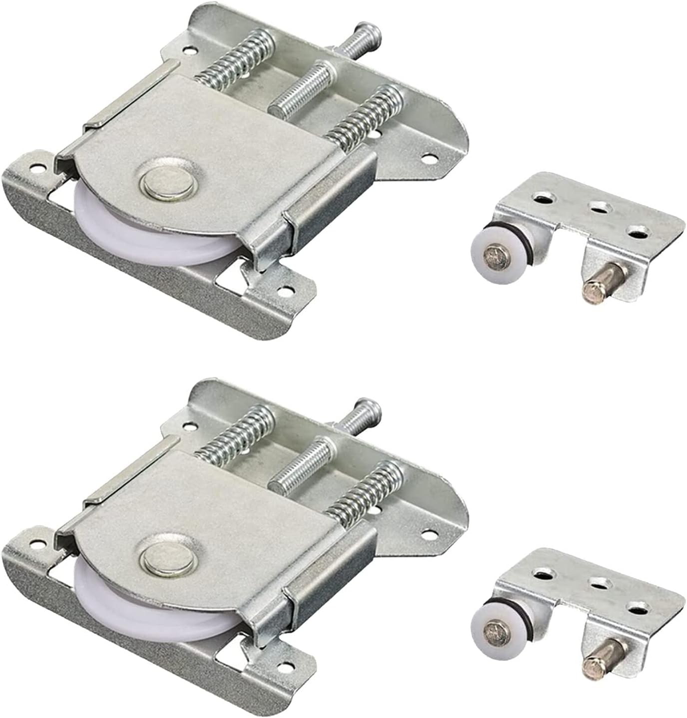 Jalleria - 2 Paar Schieberolle Für Schranktüren, Schieberolle, Schrankrolle, Möbelschieberäder, Für Schränke, Fenster, Schiebetüren (silber)