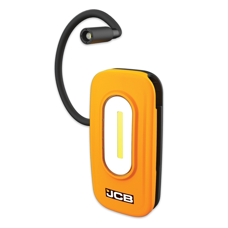 Jcb 2-in-1 Akku Led Inspektionslampe Wl-flextra 100 + 300 Lumen Akku Integriert Dimmbar Magnetfuß Flexibler Arm
