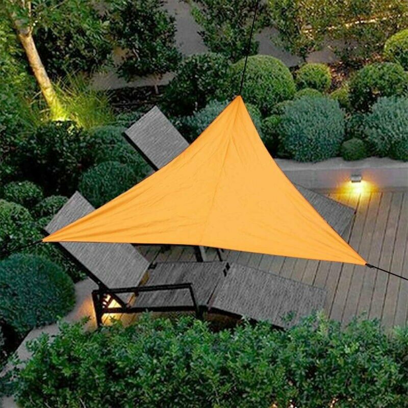 Ulisem Sonnensegel, Schattierungstuch, Dreieckssegel, Markise, Wasserdichtes Gewebe, Uv-schutz, Strapazierfähig Und Atmungsaktiv, Für Garten, Terrasse, Balkon (orange, 4 X 4 X 4 M)