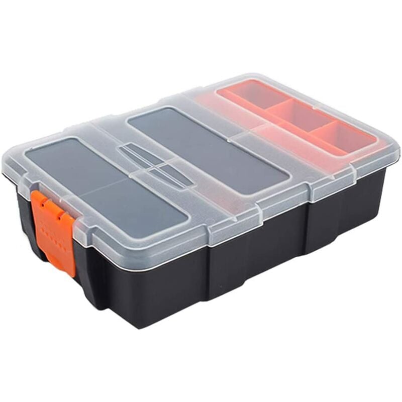 Kunststoff-werkzeug-aufbewahrungsbox, Tragbare, Wasserdichte, Wasserdichte Organizer-box Mit Verstellbarem Und Herausnehmbarem Trennfach Für Werkzeuge, Schrauben, Nägel, Nieten, Bolzen