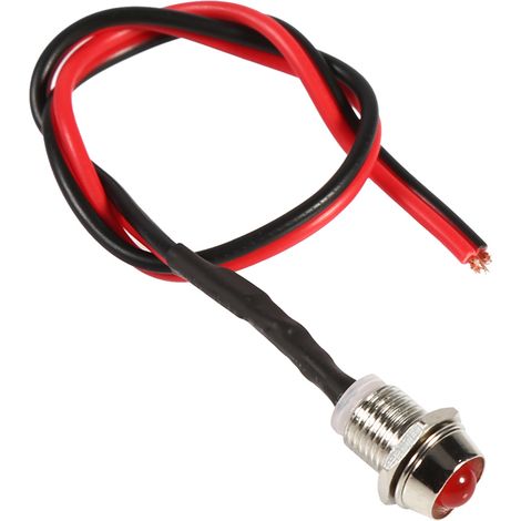 12v Led-warnleuchte, Armaturenbrett-kontrollleuchte, 4 Stück 12v Dc 8mm Led-warnleuchte Für Auto, Transporter, Boot Und Andere Fahrzeuge (rot)