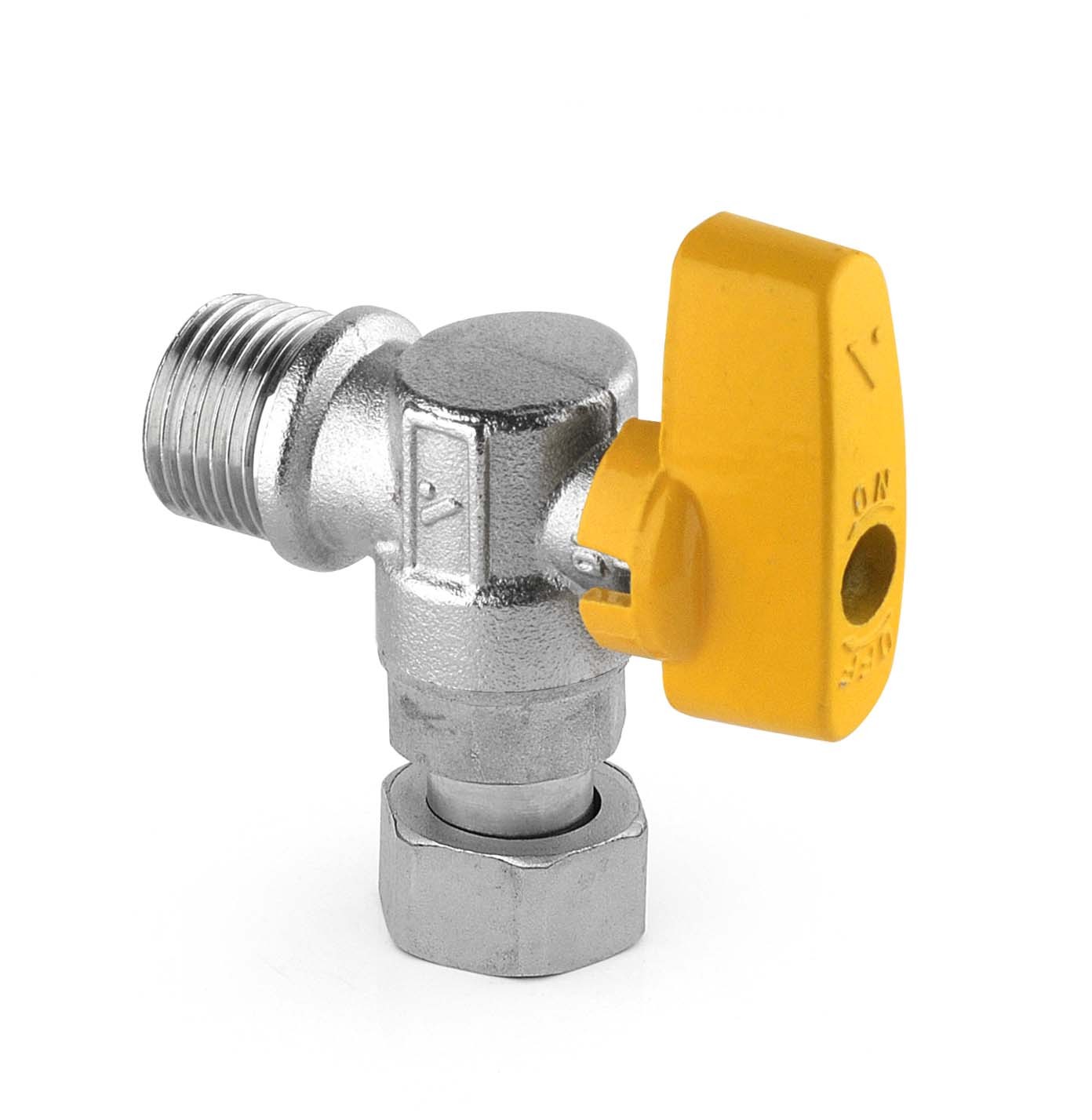 Eckventil Für Gas 1/2 X 1/2 Mit Gratiskappe Apm 3450.015 1/2