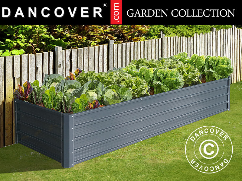 Hochbeet, 0,9x2,44x0,47m, 1000l, Anthrazit - Dancover